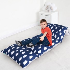 Floor Lounger Cover Non-Slip & Super Soft Floor Sofa Pillow Bed Cover, Great Choice for Kids or Adults Perfect for Slumber Party, Cloud 88" x 26" (Need Extra 5 Queen/Standard Pillows)