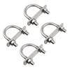 sourcing map Round U-Bolt 1.38"(35mm) Inner Width 60mm Length Steel