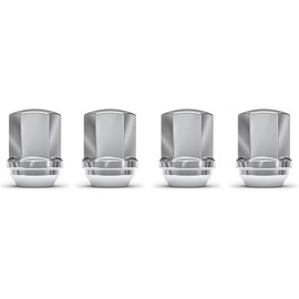 White Knight 1709D-4 Chrome Duplex Bulge Lug Nut for Chevy/Dodge/Chrysler - 4 Piece