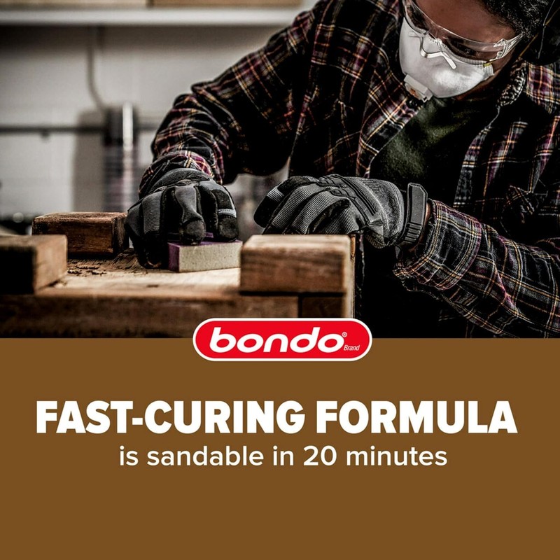 3M Bondo Wood Filler – 30 fl oz, High-Performance Two-Part