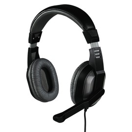 Hama PC Headset "Offbeat" mit Mikrofon (Over-Ear, Stereo, Lautstärkeregler und Mute-Taste am Kabel, 2 m Kabellänge, 3,5 mm Klinke) schwarz
