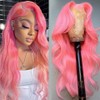 Mscathy Pink Body Wave Lace Front Wigs Human Hair Pre