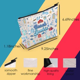 MNIGIU Beach Junkie Cosmetic Bag Beach Lover Gift Beach Time Gift Beach Life Gift Beach Trip Gift For Traveler (Beach Bag)