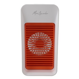 Desktop Spray Fan Multifunctional Efficient Silent Plug in Type Table Cooling Fan Small Misting Fan for Home Office White Orange