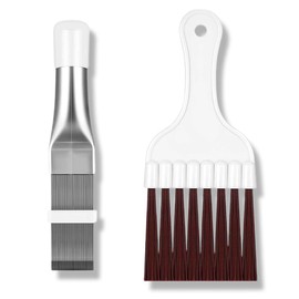 WUSJCOF 2 PCS Kondensator Reinigung Kamm, Klimaanlage Kondensator Flosse Kamm, Lamellenkamm, Edelstahl Flosse Reinigung Bürste, Verdampfer Kühler Reparatur Werkzeug