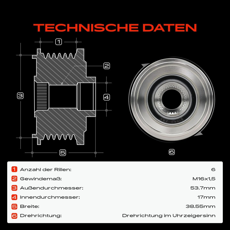 Frankberg Alternator Freewheel Replace# 12317802261