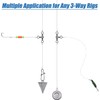 Three 3 Way Barrel Fishing Swivels Cross-Line - 60pcs T-Turn