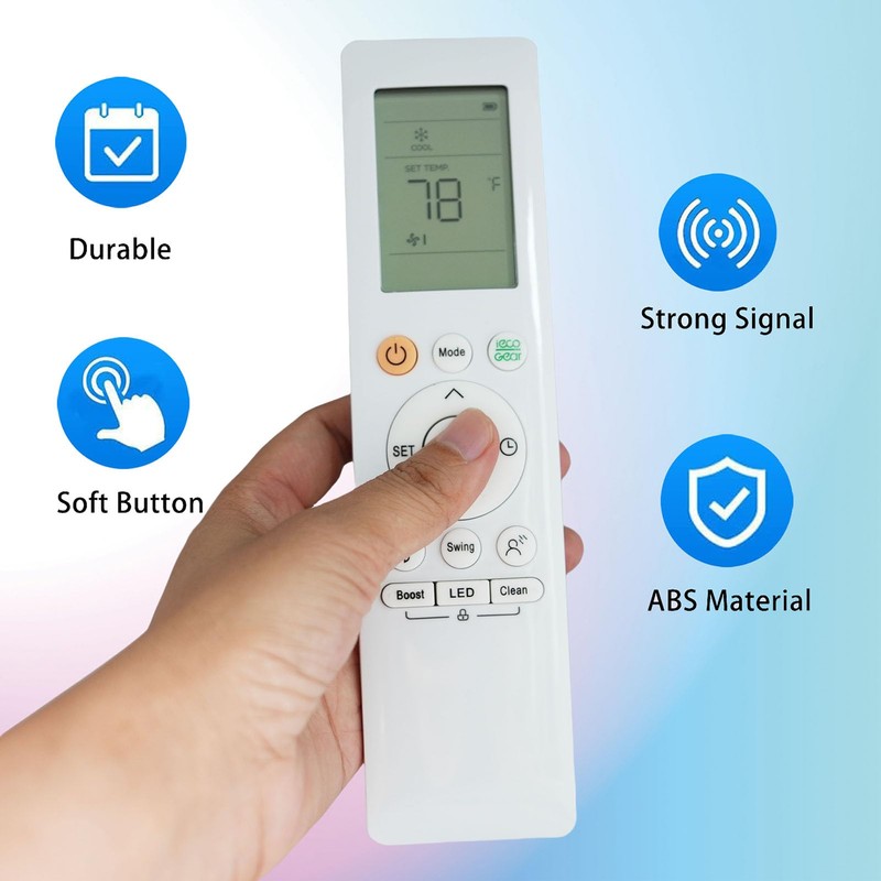 Replacement AC Remote Control RG10A / RH10B Compatible for Midea