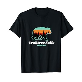Crabtree Falls Virginia Bear Summer T-Shirt for Men Women Kids