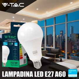 V-TAC LED Glühbirne A80 20W (entspricht 150W) - 2452 Lumen - 3000K Warmweiß - LED Glühlampe