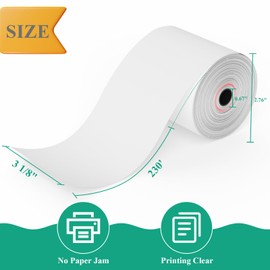 3 1/8 x 230ft Pos Receipt Paper Rolls, Thermal Pos Receipt Paper Roll, POS Cash Register Receipt Printers Paper Rolls For Clover/Square/Verifone Printers, 20 Rolls.