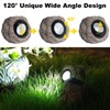 HQIAN SAT 4 Pack Solar Garden Lights Outdoor Super Bright