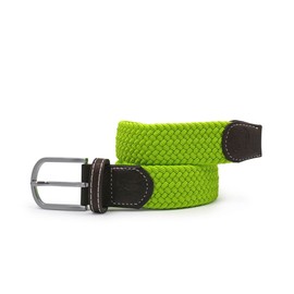 SWOLE PANDA Unisex Recycled Woven Belt, Elastic Belt for Men and Women, Belt Buckle Stretch Woven Belt - Lime Green