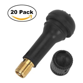 Lantee Valve Stems - 20 Pcs Car/Motorcycle TR413 Rubber Tire Valve Stem Set