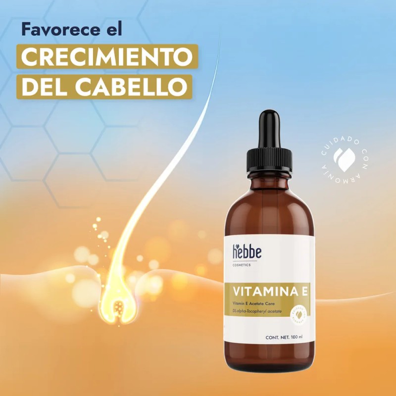 Vitamina E Hebbe Cosmetics Antioxidante Vegana 100g Hidratante Piel Sensible
