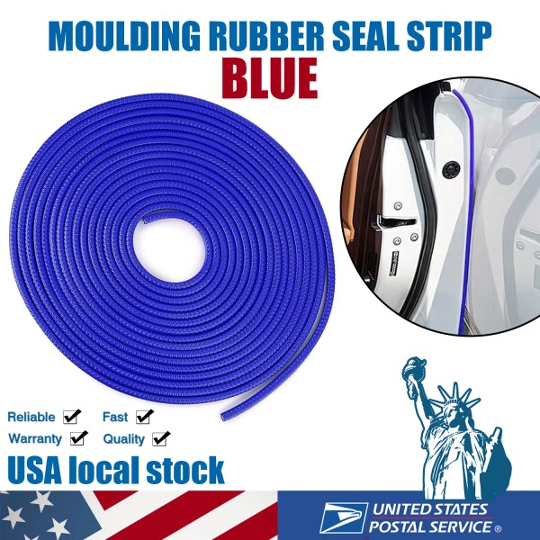 Modigt 20ft U-Shape Blue Car Door Edge Guard Molding Trim