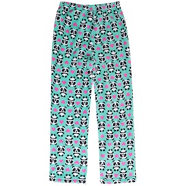 Just Love Cute Character Plush Pajama Pants for Girls - Fleece PJs, Panda Heart, Girls' 10-12