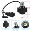 3 in 1 Outlet Light Socket Adapter,E26/E27 Bulb Socket to