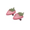 4Pcs Pink Fabric Strawberry Hair Clips for Women Girls Sweet