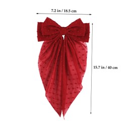 8Pcs Oversized Bow Hair Clips for Women Hair Accessories for Including Dot and Versatile Clips for All Hair