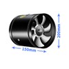 Round Inline Booster Duct Fan Exhaust Ventilation Fan with Low