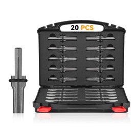 20PCS Rock Splitting Wedges,Wedge and Feather Shims,0.7'' Plug Shim and Wedge Stone Splitter Tools for Granites, Concretes, Boulders, Volcanic Rocks, Limestone Rocks (7/10", 20Pcs)