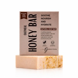 Goddess Of The Sea Beauty Bar Jabón De Avena Y Miel  Jabón Natural Para Eczema, Piel Seca Y Sensible  Hidratante Y Calmante  Hecho A Mano Con Avena...