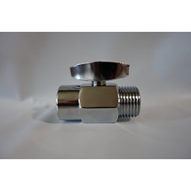 Brass 100% Shut Off Valve for Shower Head - Chrome