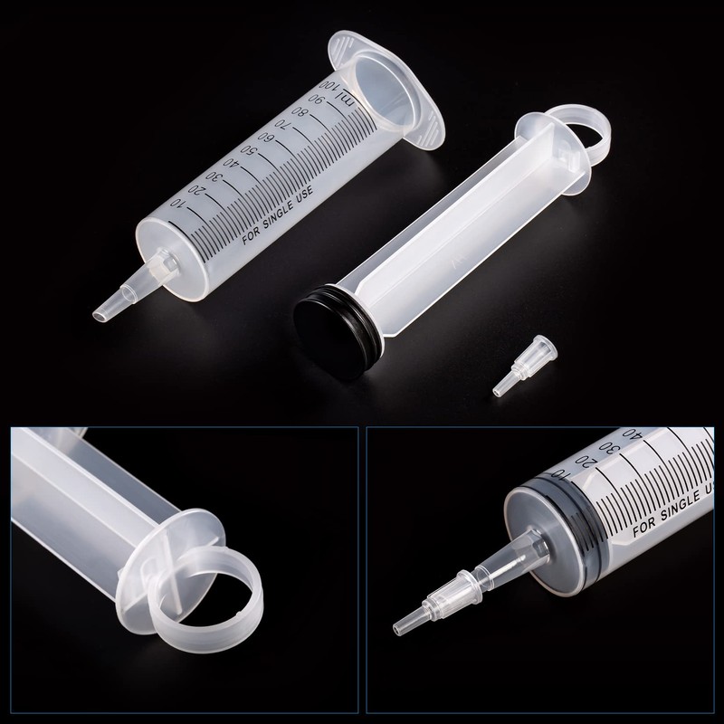 Syringe, 3.4 fl oz (100 ml) Syringe, Large + 2
