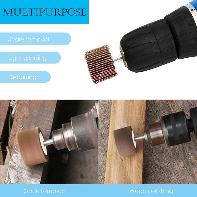 5pcs Flap Wheels 80 Grits Abrasive Wheel 40mm Sanding Wheel