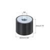 sourcing map 25 x 20mm M8 Thread Female Rubber Mounts,