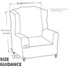 CHELZEN Stretch Velvet Wingback Chair Slipcover 1-Piece Soft Stylish Plush