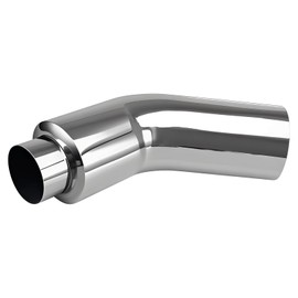 KPALAG 4 Inch Diesel Exhaust Elbow Tip 304 Stainless Steel Polished Exhaust Pipe Elbow 4”Inlet to 6” Outlet 23" Overall Long Side Exit Exhaust Tip Compatible with Pickup Truck