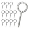 PATIKIL 12pcs M4x50mm Eye Screw 304 Stainless Steel Eye Screw