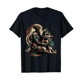 Urban Warrior Woman and Loyal Dog T-Shirt