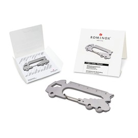 Gift Item: Rominox Key Tools, Various Designs, Key Tool / Key Fob, Stainless Steel Multitool, Includes Functional Description, Multifunctional Tool for Travelling or Holidays