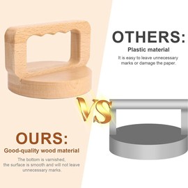 Fobufue Wood Baren for Printmaking,Beech Block Printing Tool Printing Tool Hand Printing Tool Linoleum Block Printing Tool