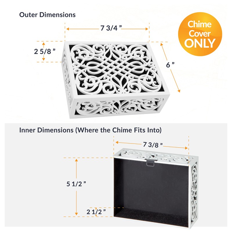 Newhouse Hardware Wooden Doorbell Chime Cover, Corinthian Design