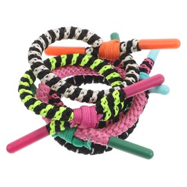 WOONEKY 5pcs Colorful Elastic Hair Ties for Soft Comfortable High Ponytail Holders Versatile Sports and Everyday Accessories Chic Minimalist Design