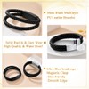 Custom4U Men's Leather Bracelet Wrap Bracelet with Engraving Braided Bracelet