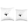 Badminton Graphic Badminton Player Shuttlecock Sports Smash Throw Pillow