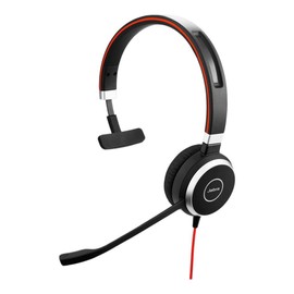 Jabra Evolve 40 UC Mono Headset - Unified Communications Headphones for VoIP Softphone with Passive Noise Cancelling