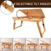 Laptop Desk Table Adjustable Bamboo Foldable Breakfast Serving Bed Tray