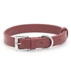 Ancol Indulgence Folded Leather Dog Collar - Truffle - Soft