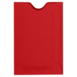 LUXPaper Credit Card Sleeves | 2 3/8" x 3 1/2" | Ruby Red | 80lb. Text | 500 Qty