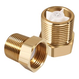 Pack of 2 Brass Check Valves 1 Inch, 1 Inch Return Valve, Backflow Preventer with Internal Thread and Female Thread, Check Valve Water for Water Pipe and Water Heater