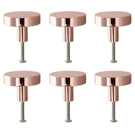 G Decor Luxury Rose Gold and Silver Cabinet Pull Knobs Vintage Shabby Chic Cupboard Drawer Pull Handles (Rose Gold Set of 6)
