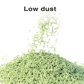 DI BI GRAMAS Cat Litter 24LB/4 Packs Dust-Free Clumping Tofu Cat Litter Quickly Absorb Odors Toilet Can Flush Into The Toilet Pure Natural tofu cat Litter (Green Tea)