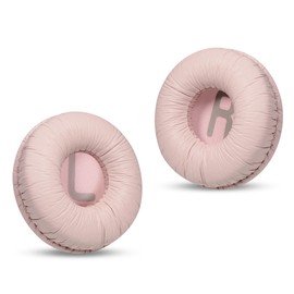 Joghaw Headphones Replacement Ear Pads, Cushions for JBL Tune T500BT/T450BT/510BT/520BT/570BT, Crinkled Leather Enhanced Breathability and Friction Ear Pads Cushions with High-Density Foam - Pink