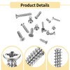 M2 M2.6 M3 Screws Set, 890 Pieces Self-Tapping Screws, Flat